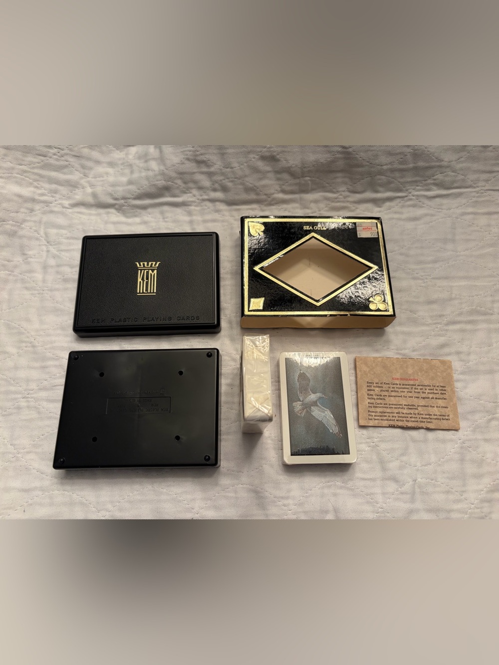 Factory Sealed NOS Vintage KEM Sea Gull Playing Cards Double Deck Set
